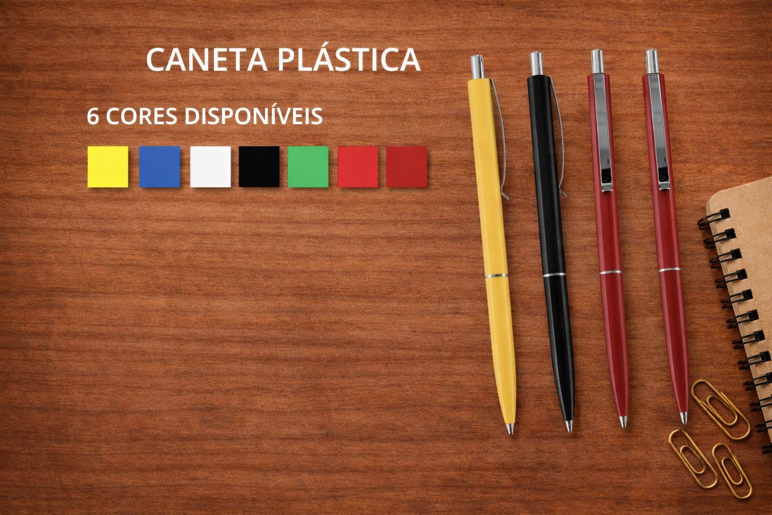 Canetas de plastico